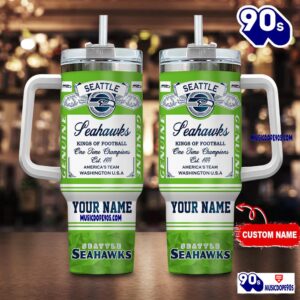 Seattle Seahawks Nfl Kings Of Football Personalized Tumbler 40oz