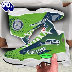 Seattle Seahawks NFL Personalized Jordan 13 Shoes