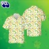 Shamrock Horseshoe St Patrick White Tropical Button Up Shirt 2025