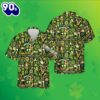 Shamrock Leprechaun St Patrick Green Hawaiian Gun Shirts 2025