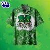 Shamrock Skull St Patrick Green Hawaiian Shirt With Suit 2025