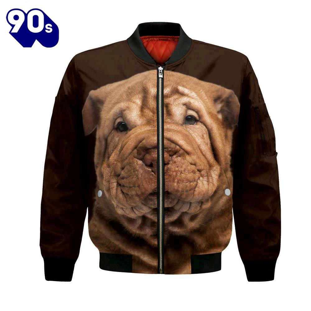 Shar Pei - Unisex 3D Graphic Bomber Jacket Shar Pei - Unisex 3D Graphic Bomber Jacket