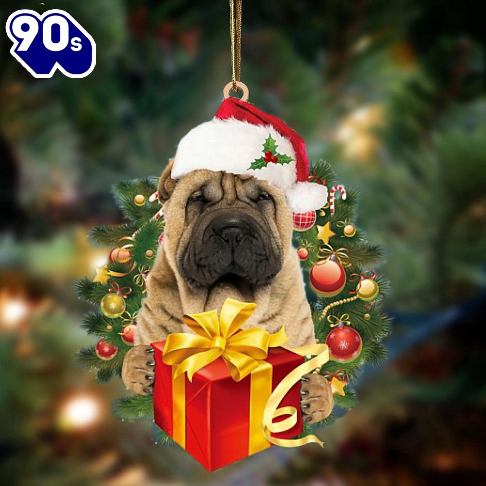 Shar Pei-Dogs Give Gifts Hanging Ornament, Gift For Christmas Shar Pei-Dogs Give Gifts Hanging Ornament, Gift For Christmas