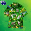 Shark Shamrock Gold Coin St Patrick Green Hawaiian Polo Golf Shirts 2025