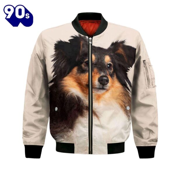 Shetland Sheepdog – Unisex 3D Graphic Bomber Jacket
