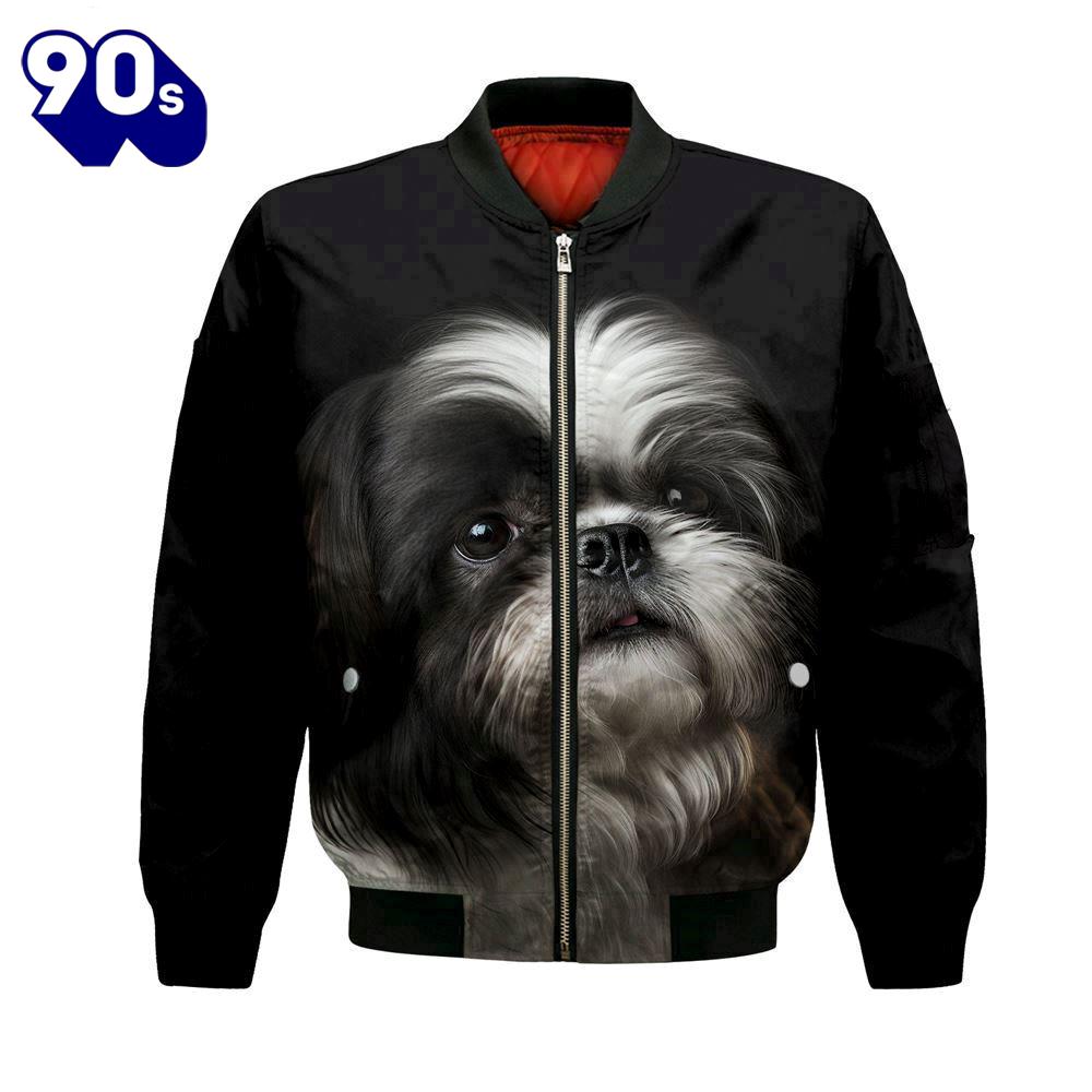 Shih Tzu 2 AI - Unisex 3D Graphic Bomber Jacket Shih Tzu 2 AI - Unisex 3D Graphic Bomber Jacket
