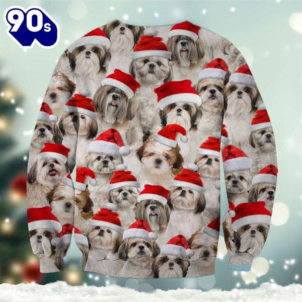 Shih Tzu Merry Christmas Ugly Premium Sweater
