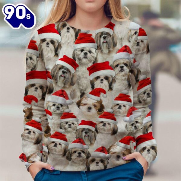 Shih Tzu Merry Christmas Ugly Premium Sweater