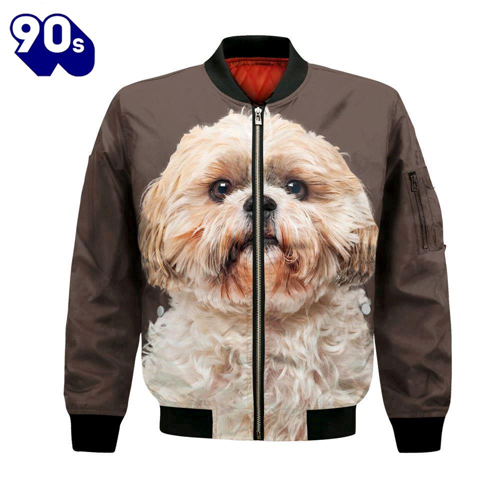 Shih Tzu - Unisex 3D Graphic Bomber Jacket Shih Tzu - Unisex 3D Graphic Bomber Jacket