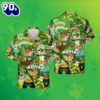 Skateboarding Leprechaun Shamrock St Patrick Green Hawaiian Shirt Suit 2025