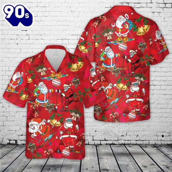 Ski Christmas Santa Claus Hawaiian Shirt