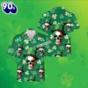 Skull Shamrock St Patricks Green Metal Hawaiian Shirt 2025