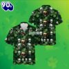 Skull Summer Shamrock St Patricks Green Mens Hawaiian Print Shirts 2025