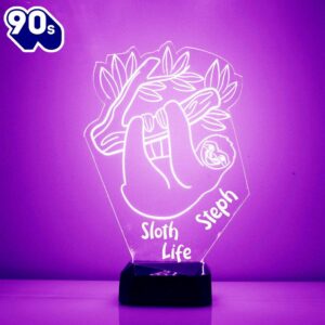 Sloth Night Light Personalized Free…