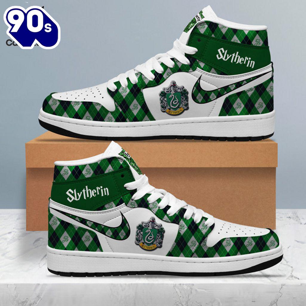 Gift Summer Slytherin Nike Logo Green Design Air Jordan 1 High Top Gift Summer Slytherin Nike Logo Green Design Air Jordan 1 High Top