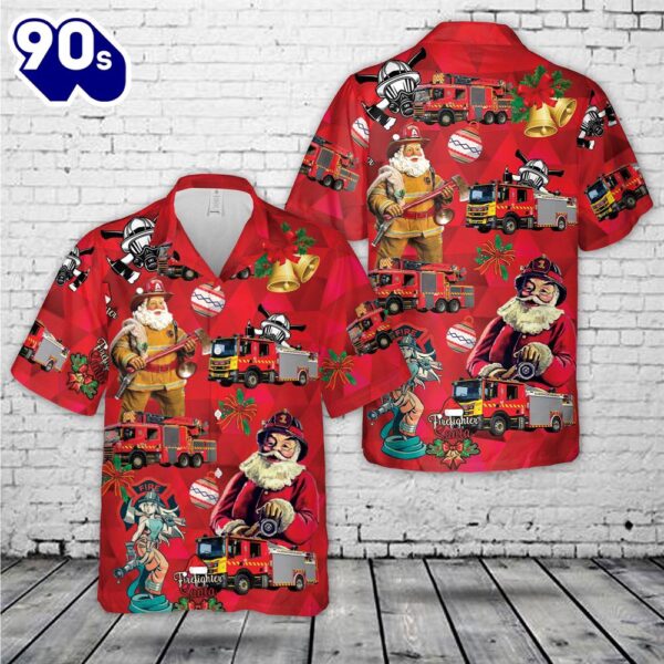 SOUTH AUSTRALIAN METROPOLITAN FIRE SERVICE (SAMFS) Christmas Hawaiian Shirt