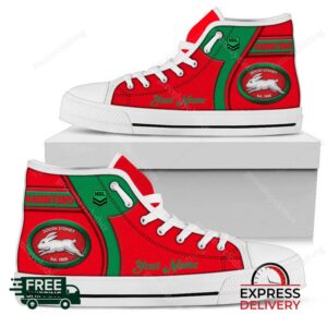 South Sydney Rabbitohs NRL Personalized High Top Canvas Shoes