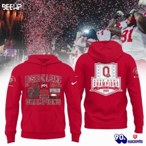 Special Rose Bowl Champions Ohio State Buckeyes Football 3D Hoodie, Long Pants, Cap