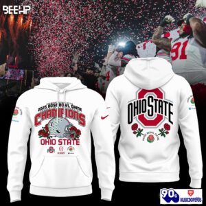 Special Rose Bowl Champions Ohio State Buckeyes Football Hoodie, Long Pants, Cap