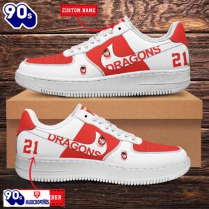 St George Illawarra Dragons NRL Personalized Air Force 1 Shoes