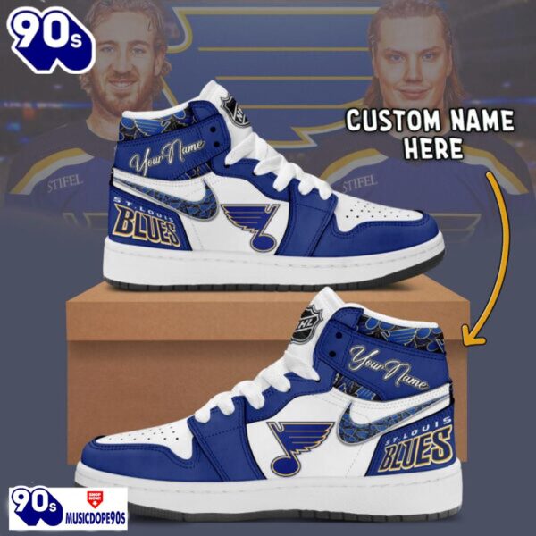 St Louis Blues Air Jordan 1 Shoes