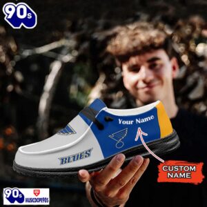 St Louis Blues NHL Hey Dude Shoes Custom Name Perfect Gift