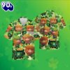 St Patrick Cow Shamrock Pot Of Gold Green Mens Hawaiian Style Shirts 2025