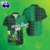 St Patrick Gnome Drinking Beer Shamrock Green Hawaiian Safety Shirt 2025