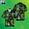 St Patrick Gnome Forklift Shamrock Green Mens Tropical Button Up Shirt 2025