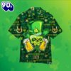 St Patrick Skull Beer Horseshoe Green Hawaiian Print Shirt Womens 2025