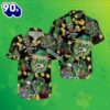 St Patrick Skull Beer Shamrock Green Aloha Shirt Womens 2025