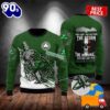 St Patricks Day Skull The Devil Whispers Green Ugly Xmas Sweater Party 2025