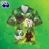 St Patricks Poodle Shamrock Green Mens Funny Hawaiian Shirts 2025