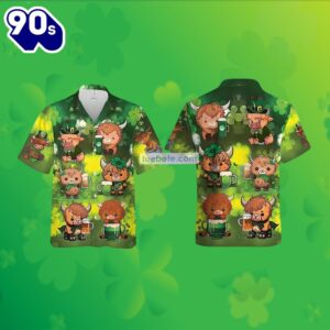 St Patricks Shamrock Cow Beer Green Cheap Hawaiian Shirts 2025