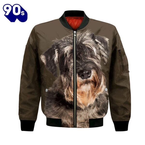 Standard Schnauzer – Unisex 3D Graphic Bomber Jacket
