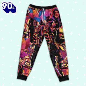 Star Wars Colorful Tropical Dark Side Pajamas Set - Movie Cartoon Holiday Pajamas