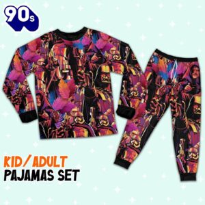 Star Wars Colorful Tropical Dark Side Pajamas Set - Movie Cartoon Holiday Pajamas