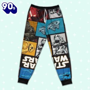 Star Wars Comic Blocks Awesome Pajamas Set - Movie Cartoon Holiday Pajamas