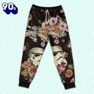 Star Wars Flower Stormtrooper Pattern Pajamas Set - Movie Cartoon Holiday Pajamas