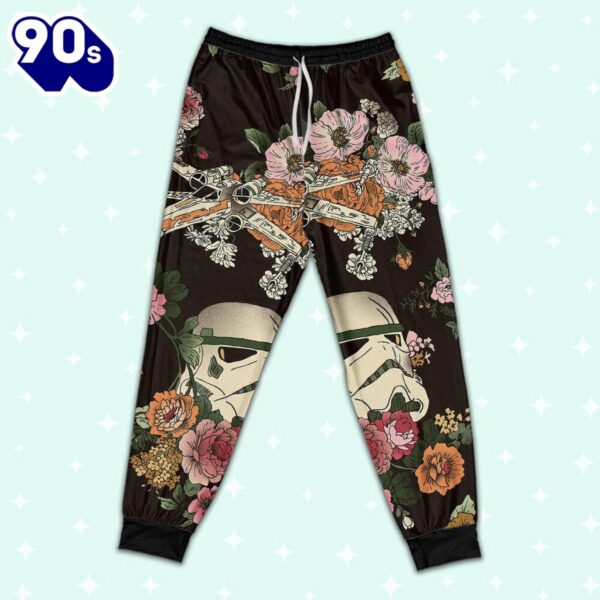 Star Wars Flower Stormtrooper Pattern Pajamas Set – Movie Cartoon Holiday Pajamas