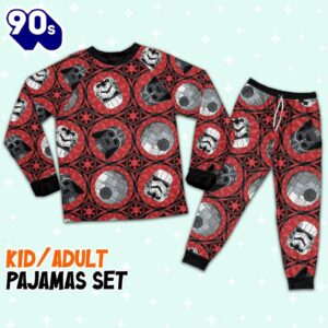 Star Wars Red Stained Glass Empire Pajamas Set - Movie Cartoon Holiday Pajamas