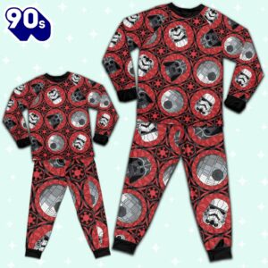 Star Wars Red Stained Glass Empire Pajamas Set - Movie Cartoon Holiday Pajamas