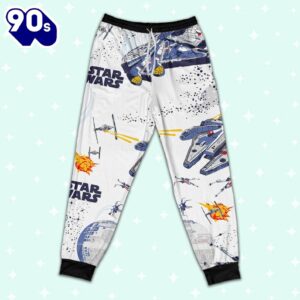 Star Wars Seamless Star Batltle Ships Pajamas Set - Movie Cartoon Holiday Pajamas