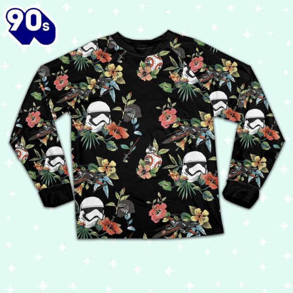 Star Wars Stormtrooper Kylo Ren BB-8 Vintage Floral Pajamas Set – Movie Cartoon Holiday Pajamas