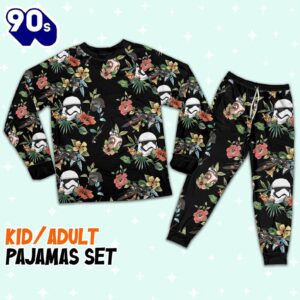 Star Wars Stormtrooper Kylo Ren BB-8 Vintage Floral Pajamas Set - Movie Cartoon Holiday Pajamas