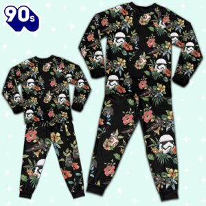 Star Wars Stormtrooper Kylo Ren BB-8 Vintage Floral Pajamas Set - Movie Cartoon Holiday Pajamas