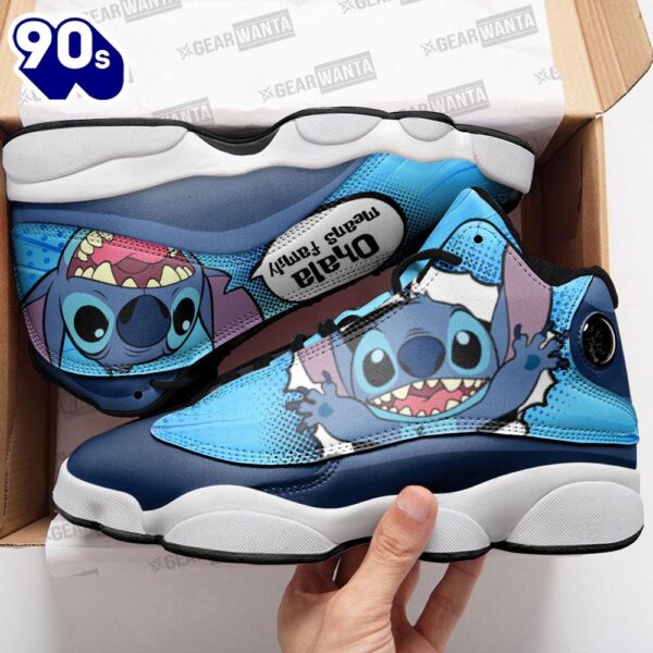 Stitch Air Jordan 13 Sneakers Comic Style Shoes