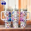 Stitch and Angel Cartoon Custom Stanley Quencher 40oz Stainless Steel Tumbler With