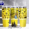 Stitch and Hufflepuff Harry Potter Movies Custom Stanley Quencher 40oz Stainless Steel Tumbler With Handle