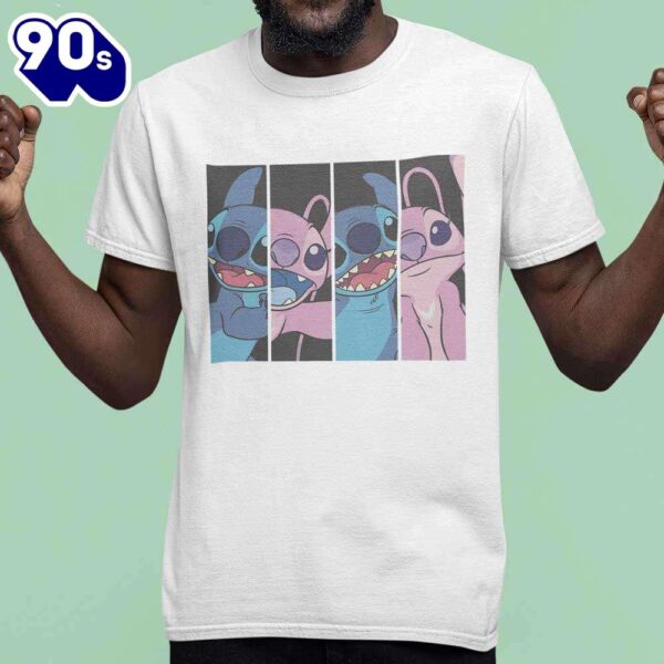Stitch & Angle Boxed Faces T-Shirt Disney Gift Summer
